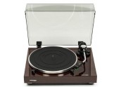 Thorens TD204 - Tocadiscos con brazo curvo y cabezar intercambiable - Color Negro Nogal