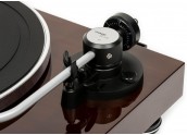 Thorens TD204 - Tocadiscos con brazo curvo y cabezar intercambiable - Color Negro Nogal