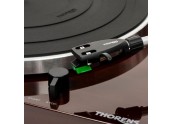 Thorens TD204 - Tocadiscos con brazo curvo y cabezar intercambiable - Color Negro Nogal