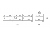 Just Racks JRL1650 mueble de television