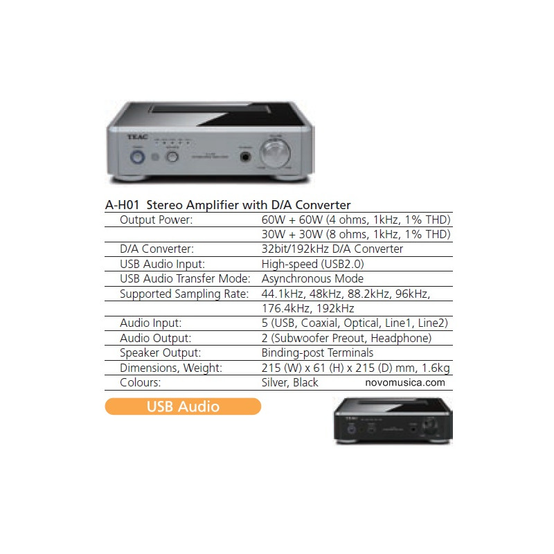 amplificador teac a-h01 reference