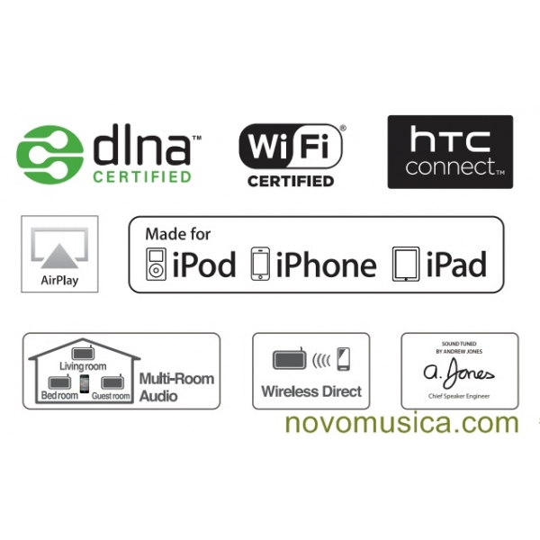 Altavoz WIFI Pioneer XW-SMA1 DLNA XWSMA1 mando a distancia, Airplay, 3 altavoces