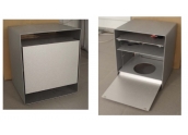 Loewe Cube-i mueble para albergar dos componentes y el subwoofer Loewe I-SW Soun