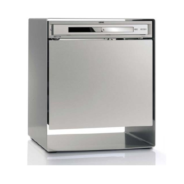Loewe Cube-i mueble para albergar dos componentes y el subwoofer Loewe I-SW Soun