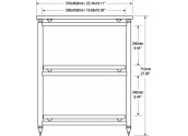 Solidsteel 5.3 mueble de audio tres estantes y altura de 71 cms