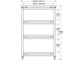 Solidsteel 5.4 mueble de audio de cuatro estantes