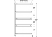 Solidsteel 5.5 mueble de audio de cinco estantes y altura de 107 cms 