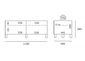 Just Racks JRL1100 mueble de television