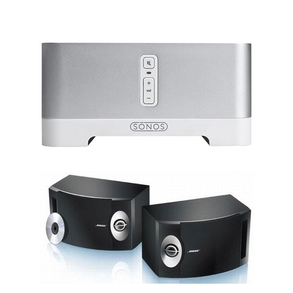 Sonos Connect Amp + Bose 201 Reproductor de zona con amplificación y altavoce