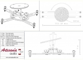 Artesania Audio soporte techo proyector A1soporte proyector con absorción vibra