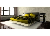 Norstone Piu Black mueble HIFI de 4 estantes, madera lacada negra, con cristales