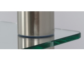 Norstone Epur 4 Mueble para equipos sonido 4 estantes transparentes, estructura 