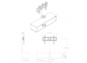 Norstone Saeby mueble televisión 150 cms de ancho lacado en blanco interior negr