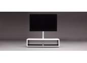 Norstone Saeby mueble televisión 150 cms de ancho lacado en blanco interior negr
