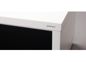 Norstone Saeby mueble televisión 150 cms de ancho lacado en blanco interior negr