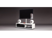Norstone Saeby mueble televisión 150 cms de ancho lacado en blanco interior negr