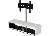 Norstone Saeby mueble televisión 150 cms de ancho lacado en blanco interior negr