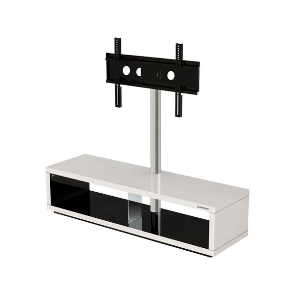 Norstone Saeby mueble televisión 150 cms de ancho lacado en blanco interior negr