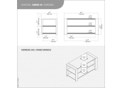 Norstone Kubben AV Kubben AV Mueble televisión estructura de madera Dark Rosewoo