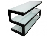 Norstone Esse Mini Mueble televisión 80 cms de ancho, estructura negro brillo y 
