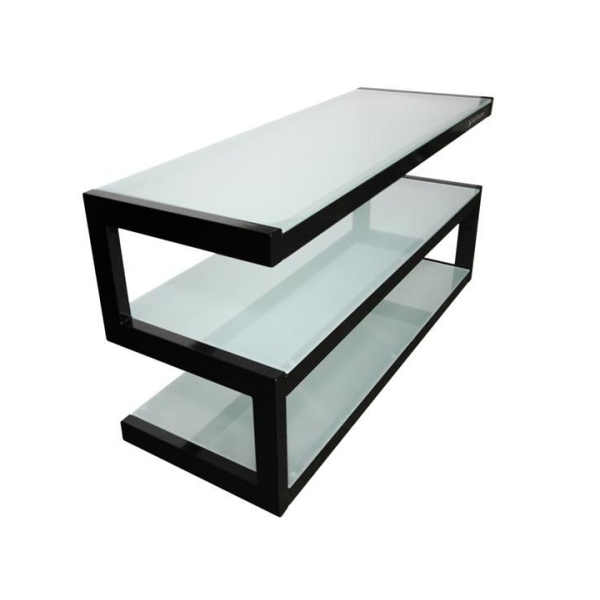 Norstone Esse Mini Mueble televisión 80 cms de ancho, estructura negro brillo y 