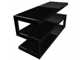Norstone Esse Mini Mueble televisión 80 cms de ancho, estructura negro brillo y 