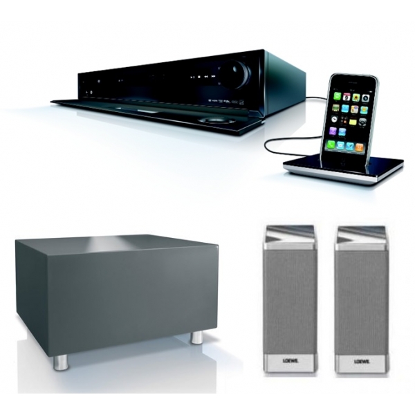 Loewe Audiovision + S1 + SW-I conjunto formado por Audiovision, altavoces loewe 