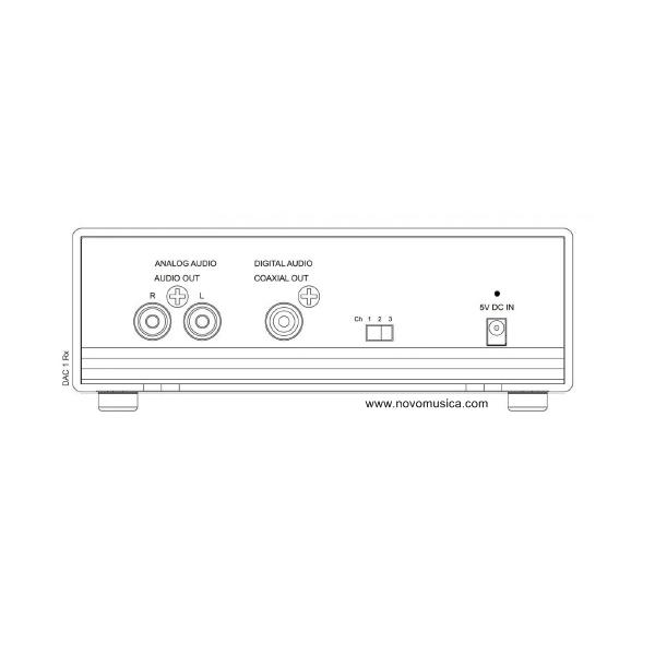 NAD Wireless USB DAC 1 USB convertidor inalámbrico con salida estéreo o coaxial.