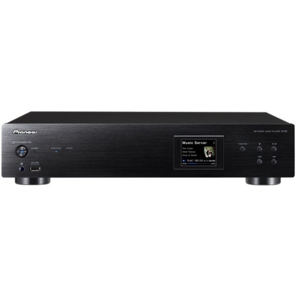 Reproductor de audio en red Pioneer N-50 entrada USB frontal y trasera, compatib