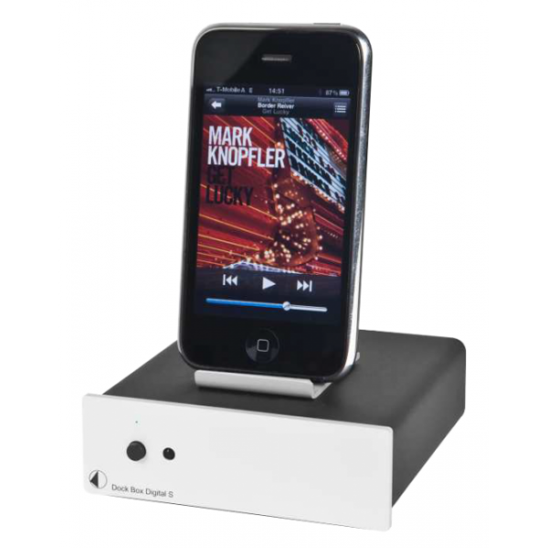 Base iPhone iPad Pro-Ject Dock Box S Digital Dock iPhone que trata la señal de m