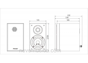 Altavoces Pioneer S-CN301 de estantería, diseño dos vías, cono fibra de vídrio.
